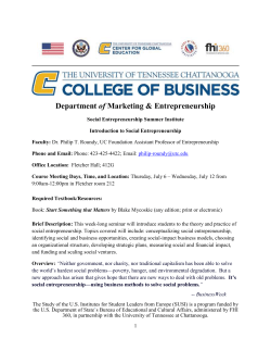 Introduction to Social Entrepreneurship