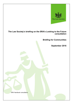 Read the communities briefing