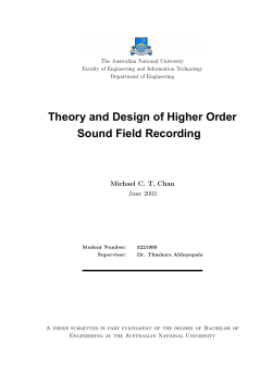 Theory and Design of Higher Order Sound Field Recording