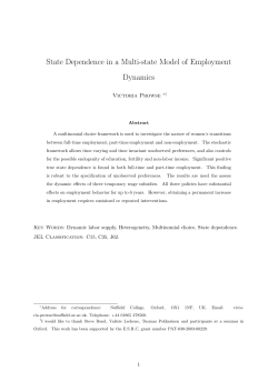 State Dependence in a Multi-state Model of