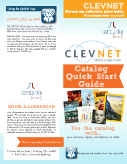 CLEVNET - Sandusky Library