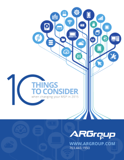 10 Things to Consider when hiring a Managed Services Provider