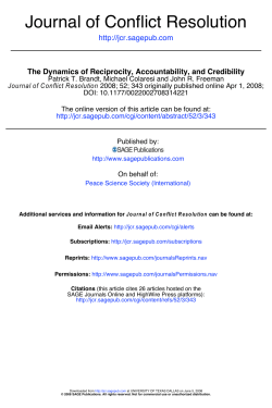Journal of Conflict Resolution - The University of Texas at Dallas