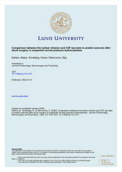Comparison between the lumbar infusion and