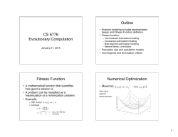 CS 6776 Evolutionary Computation Outline Fitness Function