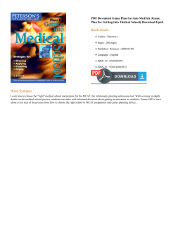 PDF Game Plan Get into MedSch (Game