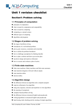 AQA AS level Computing