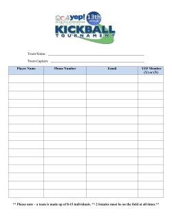 Team Name: Team Captain: