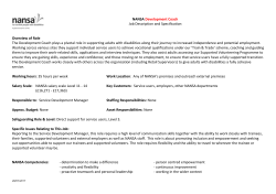 NANSA Support Worker