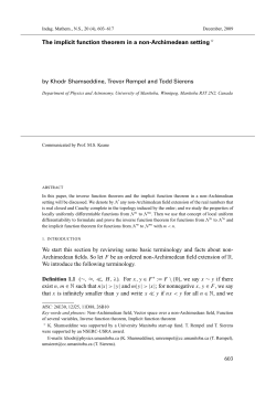 The implicit function theorem in a non