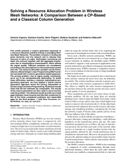 Solving a resource allocation problem in wireless mesh networks: A