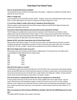 Facts about Your School Taxes