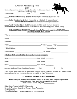 Kentucky American Saddlebred Horse Association