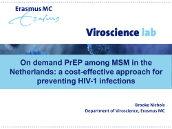 On demand PrEP among MSM in the Netherlands: a cost
