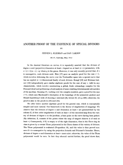 Another proof of the existence of special divisors