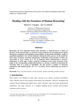 Dealing wih the fuziness of human reasoning