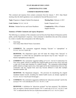 NJAC 6A:16 &ndash; Programs to Support Student