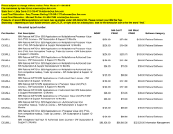 Prices subject to change without notice. Price file as of 11-05