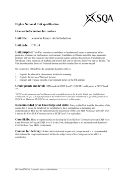 national unit specification: general information