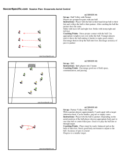 ACTIVITY #1 Set up: Half Volley with Partner Players are grouped in