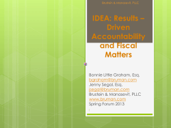 IDEA: Results &ndash; Driven Accountability and Fiscal Matters