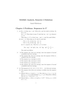 Sequences in Rk - Sarah Whitehouse