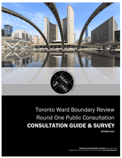 Toronto Ward Boundary Review Round One Public Consultation