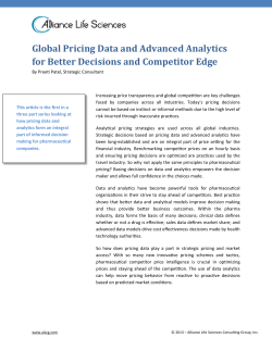 Global Pricing Data and Advanced Analytics for Better Decisions
