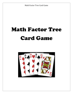 Math Factor Tree Card Game