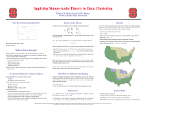 Applying Simon-Ando Theory to Data Clustering (poster)