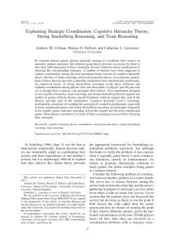 Cognitive Hierarchy Theory, Strong Stackelberg Reasoning, and