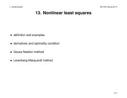 13. Nonlinear least squares