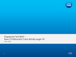Test Brief - Citibank Asia