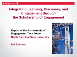 Symposium Scholarship of Engagement