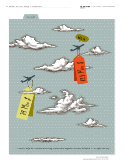 / / / A model helps to establish marketing actions that migrate