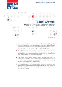 Social growth : model of a progressive economic policy