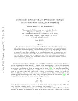 Evolutionary instability of Zero Determinant strategies demonstrates