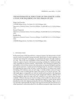 the mathematical structure of the genetic code: a tool for