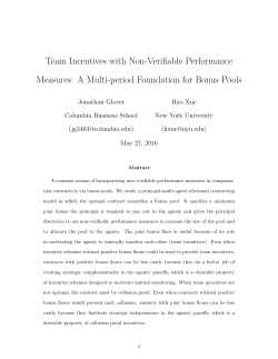Team Incentives with Non-Verifiable Performance Measures: A Multi