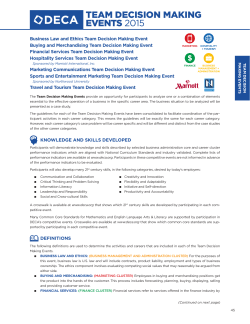 team decision making events 2015