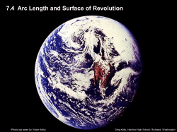 7.4 Arc Length and Surface of Revolution
