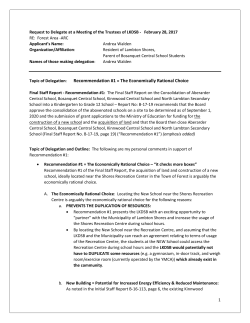 Topic of Delegation: Recommendation #1 = The