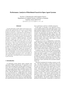 Performance Analysis of Distributed Search in Open Agent Systems