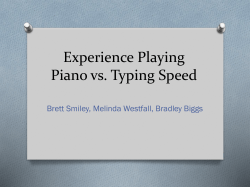 Experience Playing Piano vs. Typing Speed