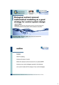 Biological nutrient removal: mathematical modelling as a good