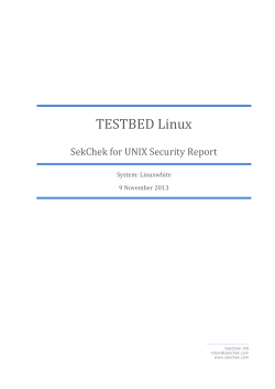 SekChek for UNIX report