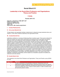 School of Social Work Syllabus Template Guide