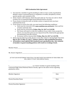 Graduation Stole Agreement For Members