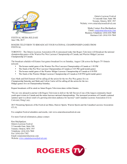 Rogers Television To Broadcast Four National Championship Games