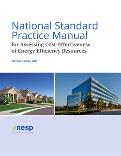 National Standard Practice Manual - National Efficiency Screening